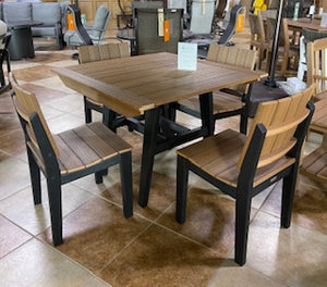 40" Square Adirondack 5 Piece Dining Set