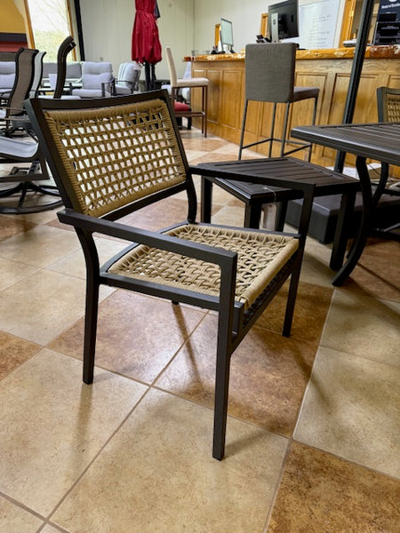 9 Piece Premium Aluminum Dining Set- Brown