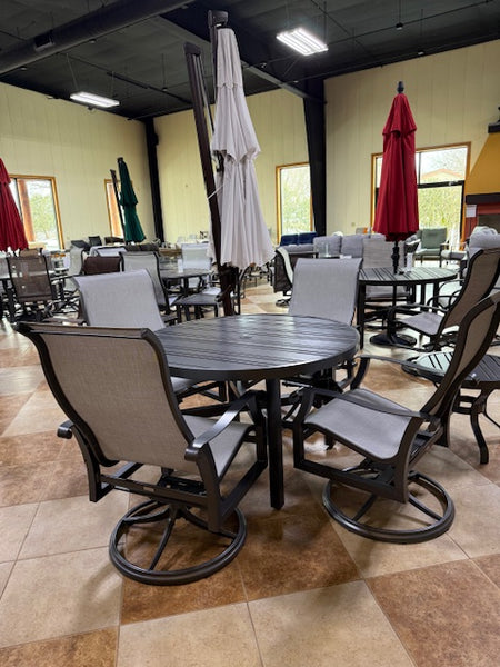 5 Piece Premium Aluminum Dining Set-Grey