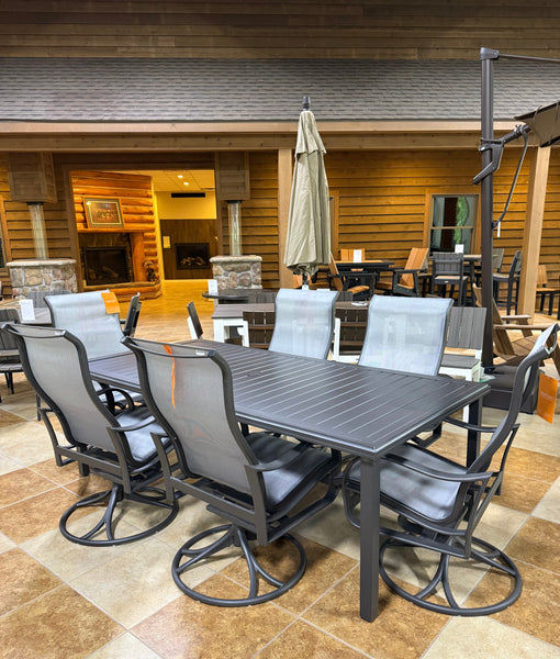 7 Piece Aluminum Dining Set- Graphite Grey
