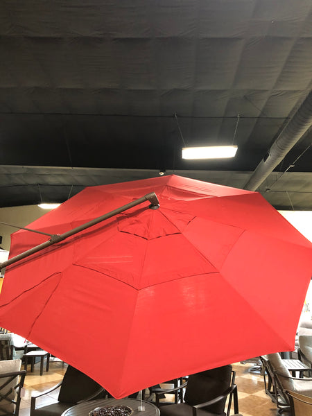 13' Starlux Cantilever Aluminum Umbrella- Red