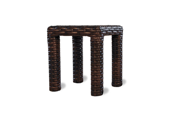16" Square Wicker End Table