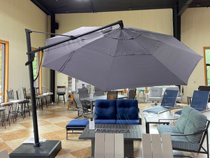 13' Starlux Cantilever Aluminum Umbrella- Carbon