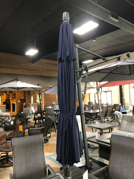 9' Collar Tilt Aluminum Umbrella-Navy