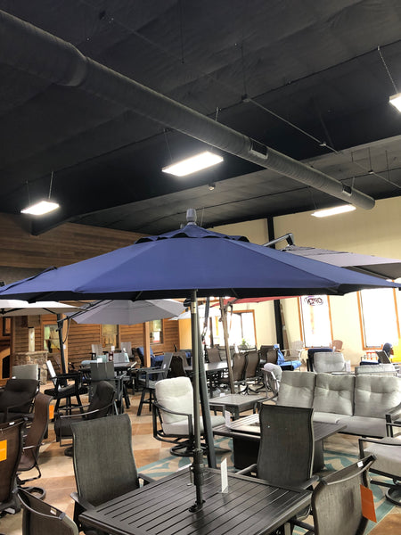 9' Collar Tilt Aluminum Umbrella-Navy