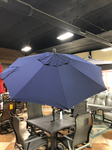 9' Collar Tilt Aluminum Umbrella-Navy