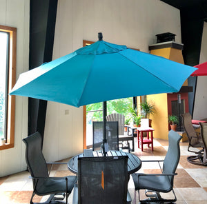 9' Collar Tilt Aluminum Umbrella- Aqua