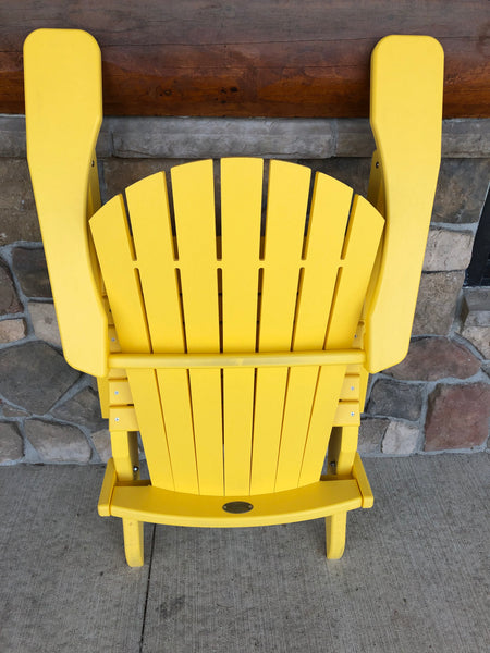Classic Folding Adirondack Chair- Yellow